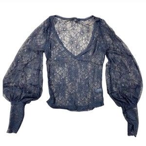 24HRS WIDOW Midnight Hour Lace Blouse size M